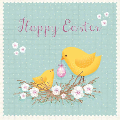 Happy Easter White Modern Wood Framed Art Print by P.S. Art Studios