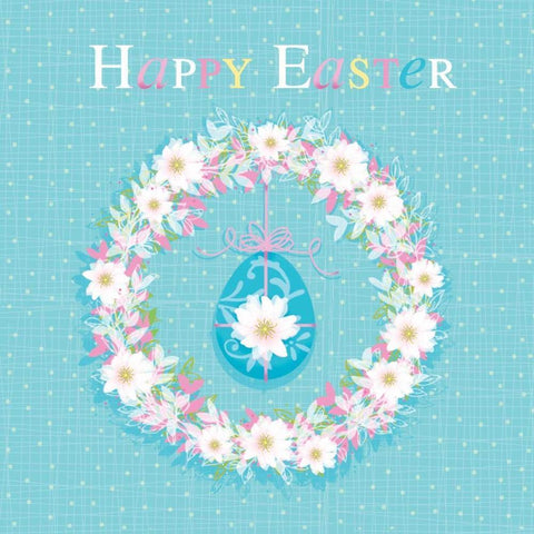 Happy Easter Black Modern Wood Framed Art Print with Double Matting by P.S. Art Studios