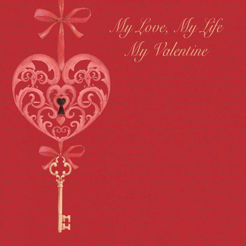 My Valentine White Modern Wood Framed Art Print by P.S. Art Studios