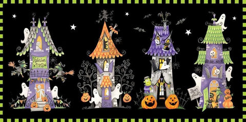 Spooky Lane White Modern Wood Framed Art Print with Double Matting by P.S. Art Studios