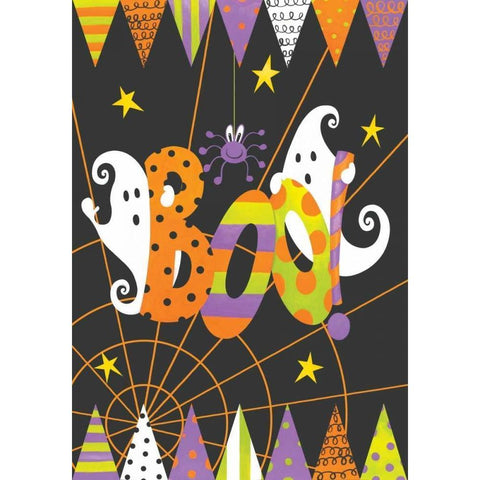 Ghost Boo White Modern Wood Framed Art Print by P.S. Art Studios