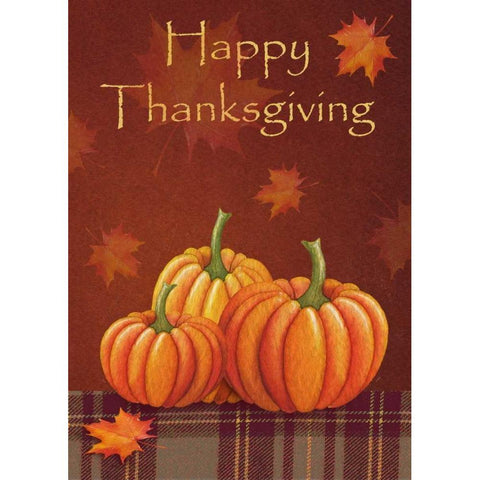 Happy Thanksgiving Black Modern Wood Framed Art Print with Double Matting by P.S. Art Studios