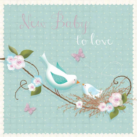 New Baby White Modern Wood Framed Art Print by P.S. Art Studios