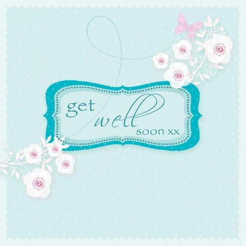 Get Well Soon Black Modern Wood Framed Art Print with Double Matting by P.S. Art Studios