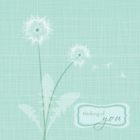 Thinking of You White Modern Wood Framed Art Print by P.S. Art Studios