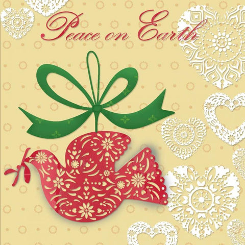 Peace on Earth Black Ornate Wood Framed Art Print with Double Matting by P.S. Art Studios