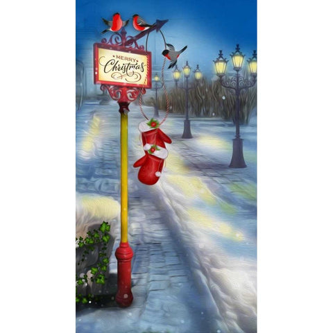 Merry Christmas White Modern Wood Framed Art Print by P.S. Art Studios