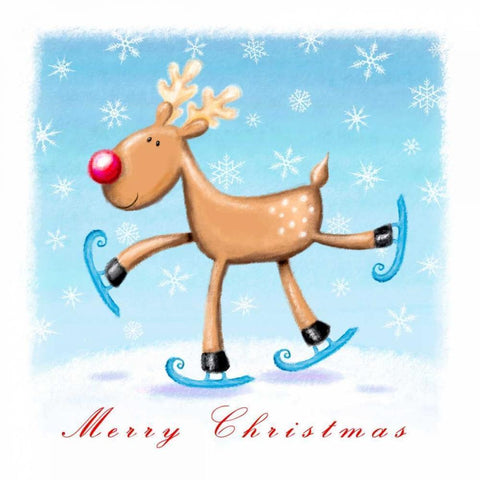 Merry Christmas White Modern Wood Framed Art Print by P.S. Art Studios