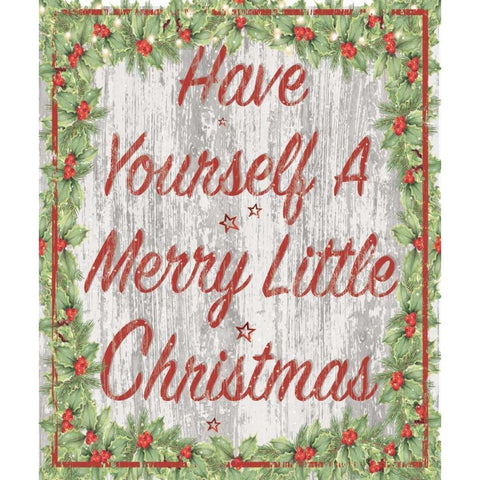 Have Yourself a Merry Little Christmas Black Modern Wood Framed Art Print by P.S. Art Studios