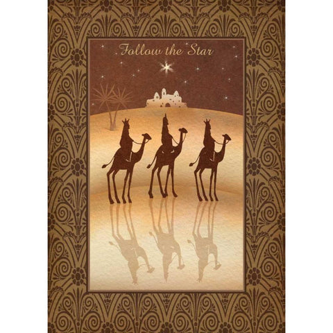 Follow the Star Gold Ornate Wood Framed Art Print with Double Matting by P.S. Art Studios