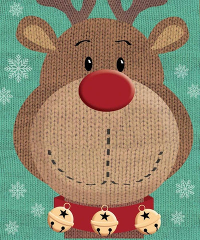 Red Nose White Modern Wood Framed Art Print with Double Matting by P.S. Art Studios