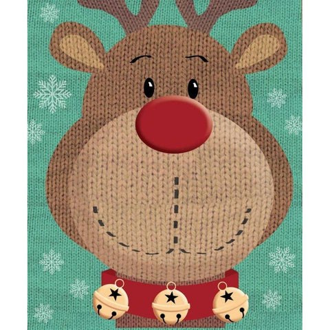 Red Nose White Modern Wood Framed Art Print by P.S. Art Studios