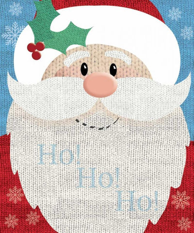Santa Black Ornate Wood Framed Art Print with Double Matting by P.S. Art Studios