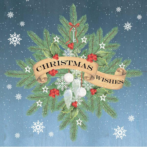 Christmas Wishes White Modern Wood Framed Art Print by P.S. Art Studios