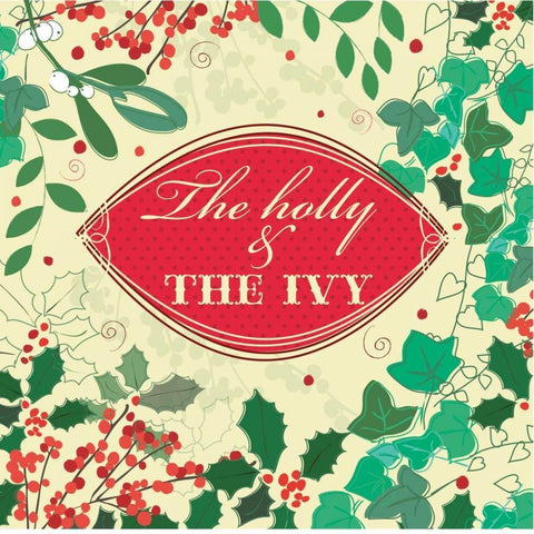 The Holly and The Ivy Black Ornate Wood Framed Art Print with Double Matting by P.S. Art Studios