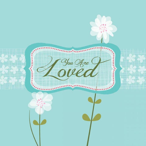 You Are Loved Black Ornate Wood Framed Art Print with Double Matting by P.S. Art Studios