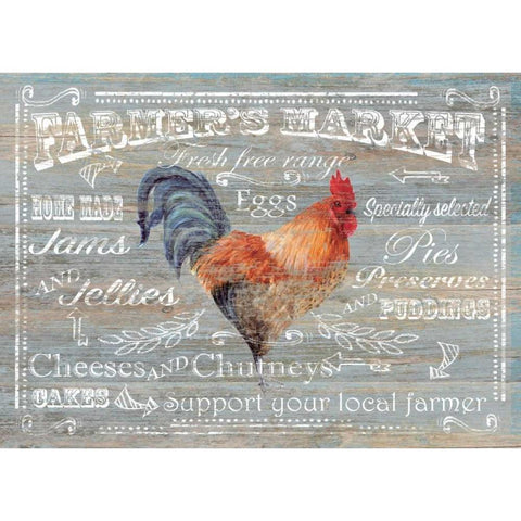 Farmers Market Black Modern Wood Framed Art Print with Double Matting by P.S. Art Studios
