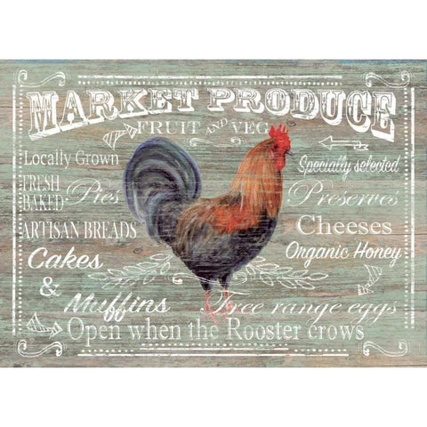 Market Produce Gold Ornate Wood Framed Art Print with Double Matting by P.S. Art Studios