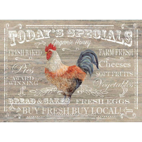 Todays Specials Black Modern Wood Framed Art Print with Double Matting by P.S. Art Studios