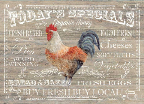 Todays Specials White Modern Wood Framed Art Print with Double Matting by P.S. Art Studios