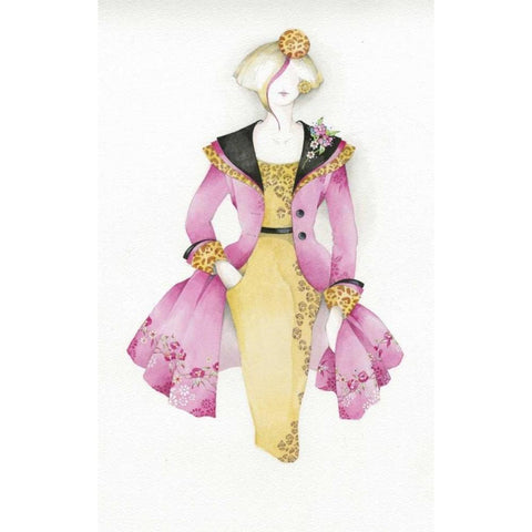 Fashion I White Modern Wood Framed Art Print by P.S. Art Studios