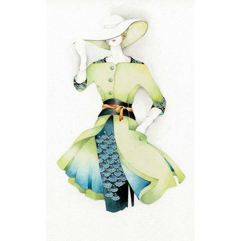 Fashion II White Modern Wood Framed Art Print by P.S. Art Studios