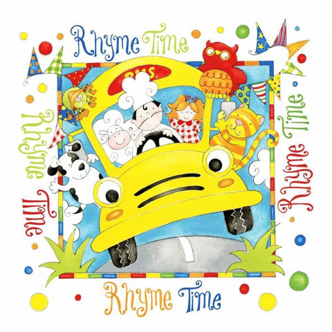 Rhyme time Black Ornate Wood Framed Art Print with Double Matting by P.S. Art Studios