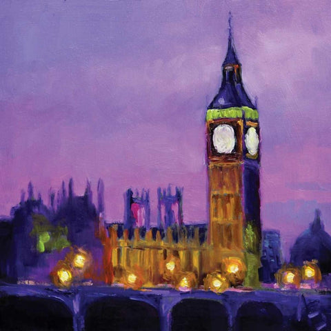 City Site Black Ornate Wood Framed Art Print with Double Matting by P.S. Art Studios