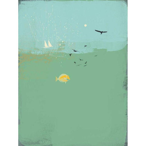 Abstract I  Black Modern Wood Framed Art Print with Double Matting by P.S. Art Studios