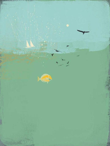 Abstract I  Black Ornate Wood Framed Art Print with Double Matting by P.S. Art Studios