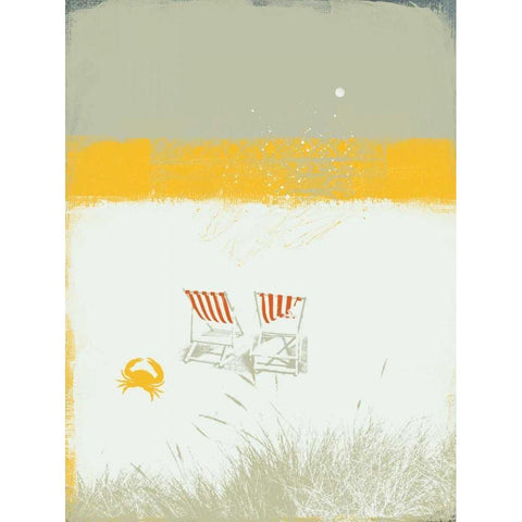 Beach Abstract I Black Modern Wood Framed Art Print by P.S. Art Studios