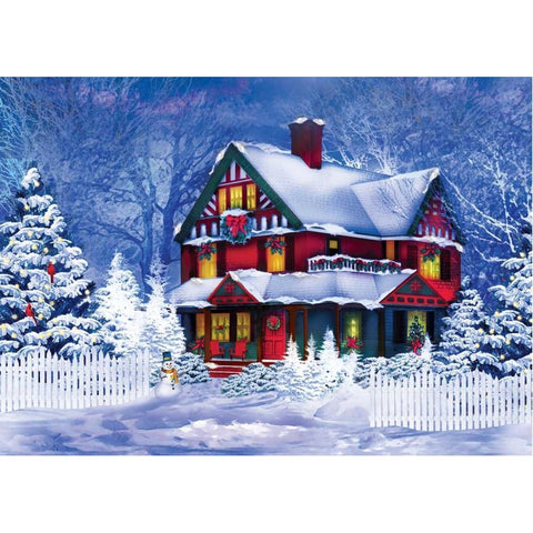 Christmas at Home II Black Modern Wood Framed Art Print by P.S. Art Studios