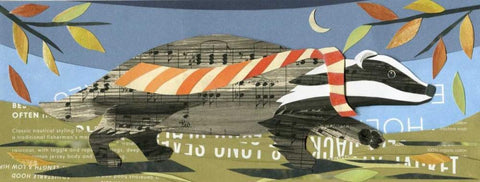 Skunk Black Ornate Wood Framed Art Print with Double Matting by P.S. Art Studios