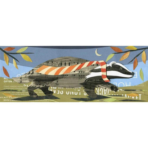 Skunk Black Modern Wood Framed Art Print by P.S. Art Studios