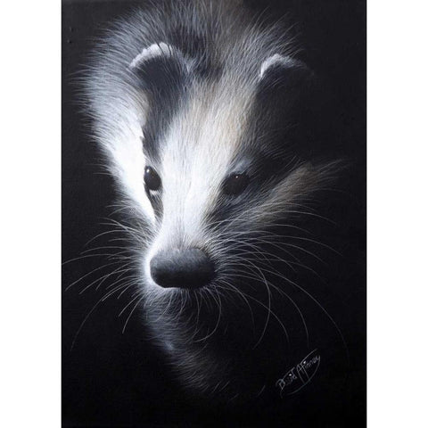 Skunk Black Modern Wood Framed Art Print by P.S. Art Studios