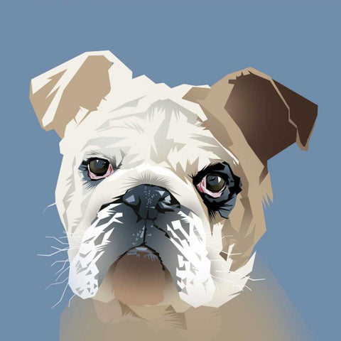 Dog Gold Ornate Wood Framed Art Print with Double Matting by P.S. Art Studios