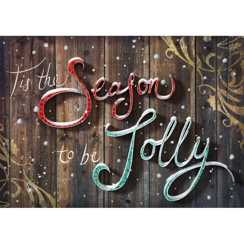 Jolly Gold Ornate Wood Framed Art Print with Double Matting by P.S. Art Studios