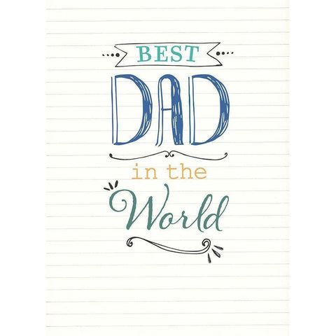 Best Dad Black Modern Wood Framed Art Print with Double Matting by P.S. Art Studios