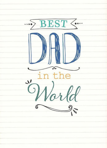 Best Dad White Modern Wood Framed Art Print with Double Matting by P.S. Art Studios