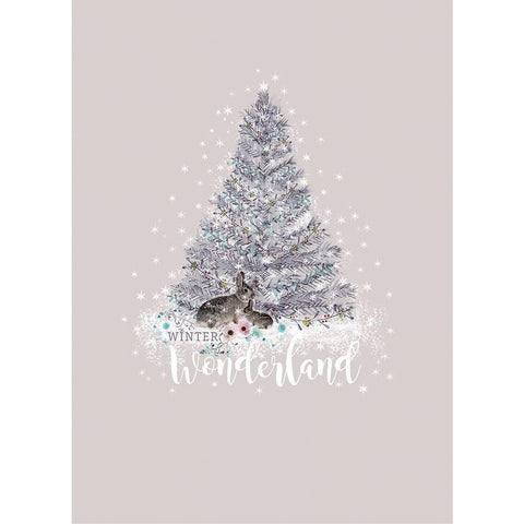 Winter Wonderland Black Modern Wood Framed Art Print by P.S. Art Studios