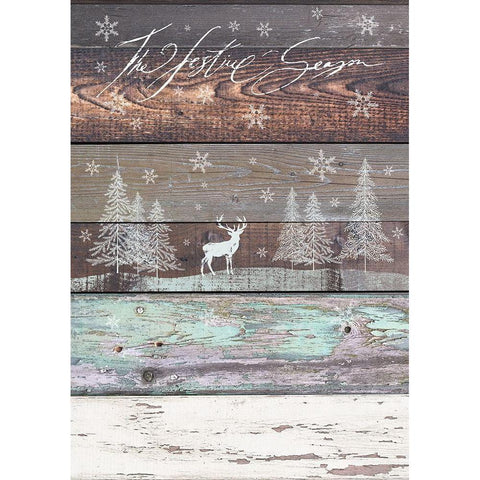 The Festive Season Gold Ornate Wood Framed Art Print with Double Matting by P.S. Art