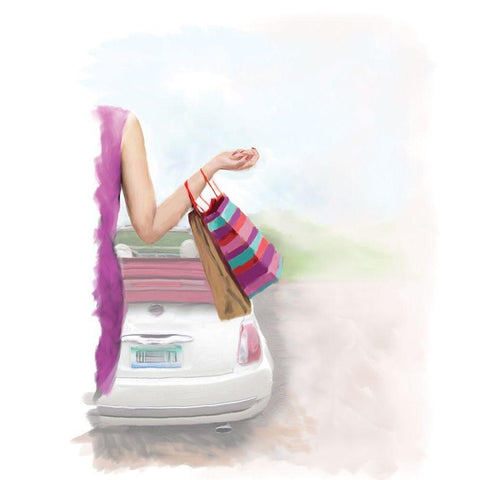 Fashion Bug Black Modern Wood Framed Art Print with Double Matting by P.S. Art