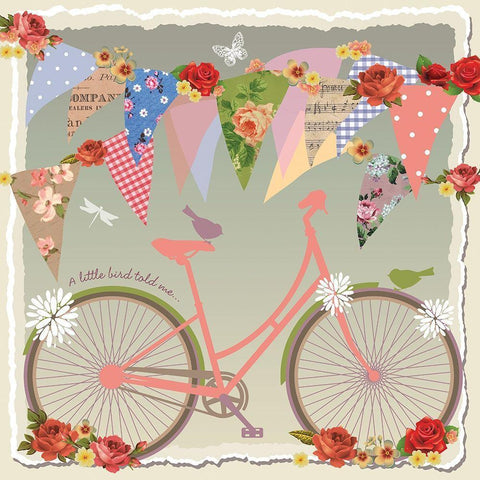 A Little Bird Told Me Black Modern Wood Framed Art Print with Double Matting by P.S. Art