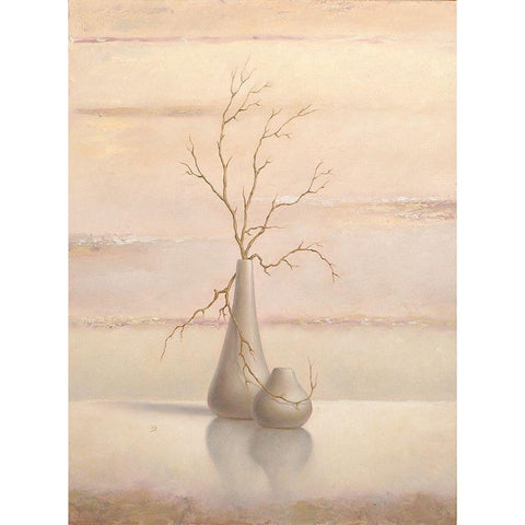 Still Life I Black Modern Wood Framed Art Print with Double Matting by P.S. Art