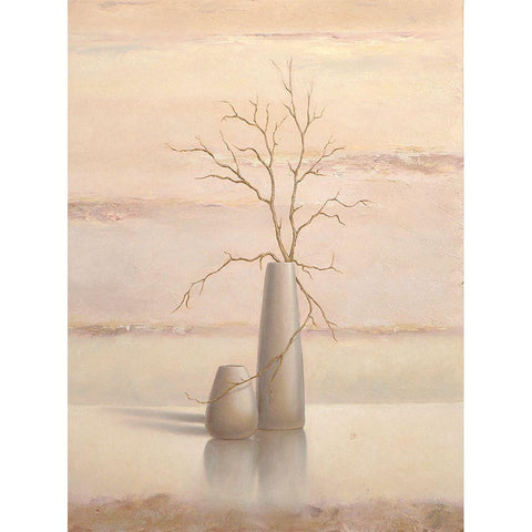 Still Life II Black Modern Wood Framed Art Print by P.S. Art