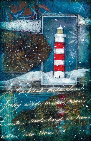 Lighthouse I White Modern Wood Framed Art Print with Double Matting by P.S. Art