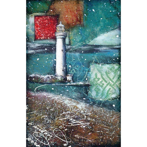 Lighthouse II Gold Ornate Wood Framed Art Print with Double Matting by P.S. Art