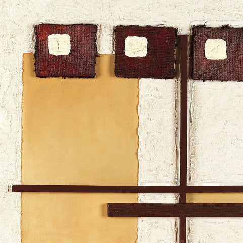 Contemporary Cinnamon White Modern Wood Framed Art Print with Double Matting by P.S. Art