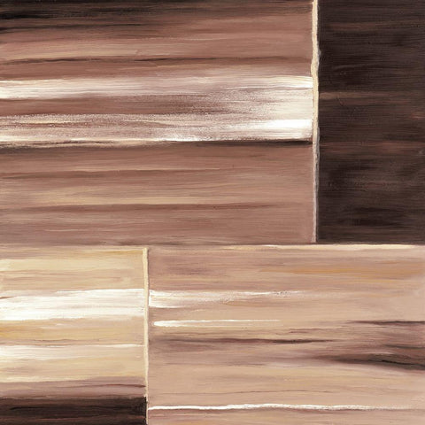 Contemporary Cinnamon III White Modern Wood Framed Art Print with Double Matting by P.S. Art