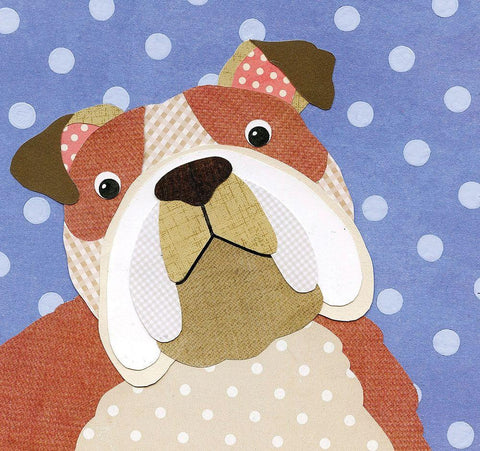 Puppy White Modern Wood Framed Art Print with Double Matting by P.S. Art